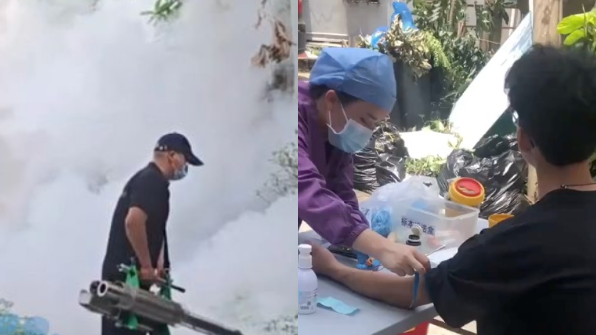 佛山疫情升溫 又開始做核酸 市民排隊抽血（視頻）
