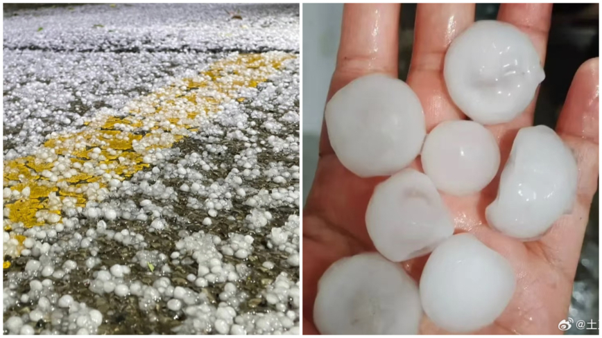 13級強風夾帶「雞蛋大」冰雹 市民驚呼：猶如末日