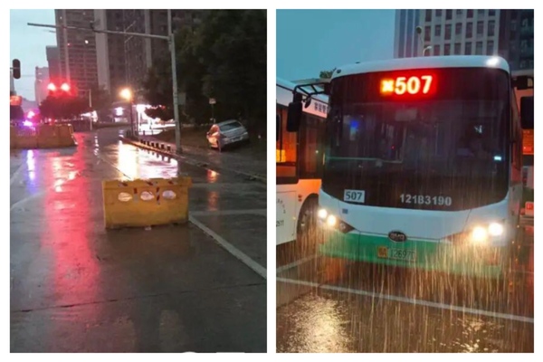 武漢一週內兩次暴雨紅色預警 停課停業