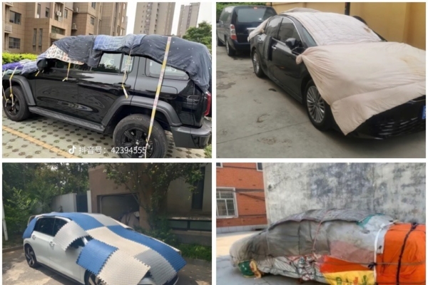 大陸多地暴雨冰雹 街頭現奇景：汽車蓋棉被