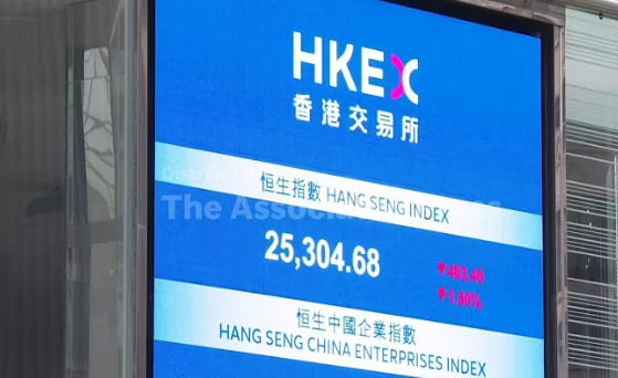 香港股市五連跌 中資股正步入熊市