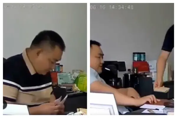 湖南一國企董事長在辦公室收賄視頻曝光